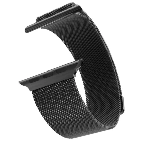 Ремешок для Apple Watch 42/44/45 мм миланский сетчатый браслет, Black