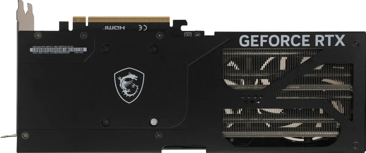 Видеокарта MSI GeForce RTX 5070 Ti VENTUS 3X OC. Фото 4