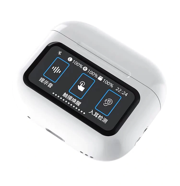 Беспроводные наушники Wiwu T23 TWS c сенсорным дисплеем, White. Фото 6