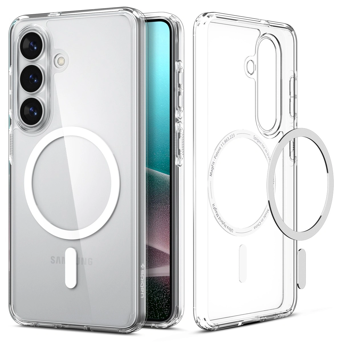 Накладка Spigen Ultra Hybrid (MagSafe) для Samsung Galaxy S26, Прозрачный (ACS10734). Фото 7