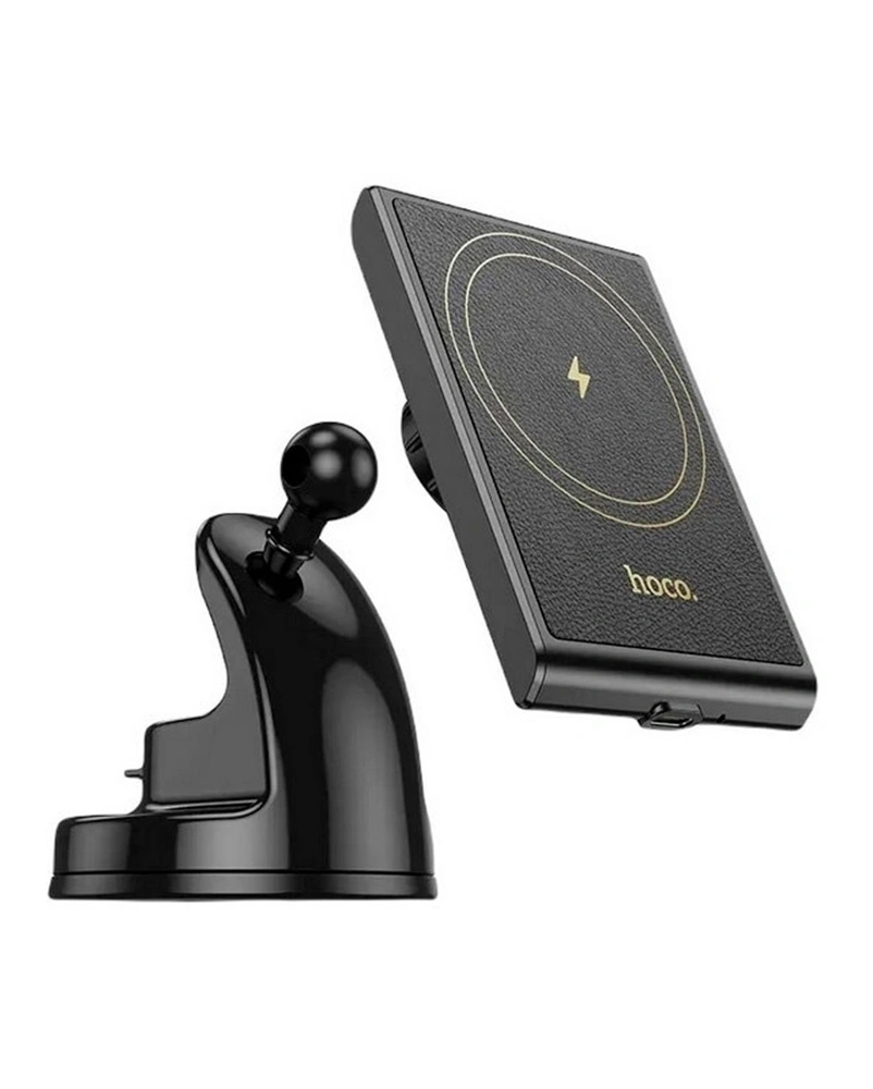 Держатель с беспроводной зарядкой Hoco HW20, Чёрный. Фото 3