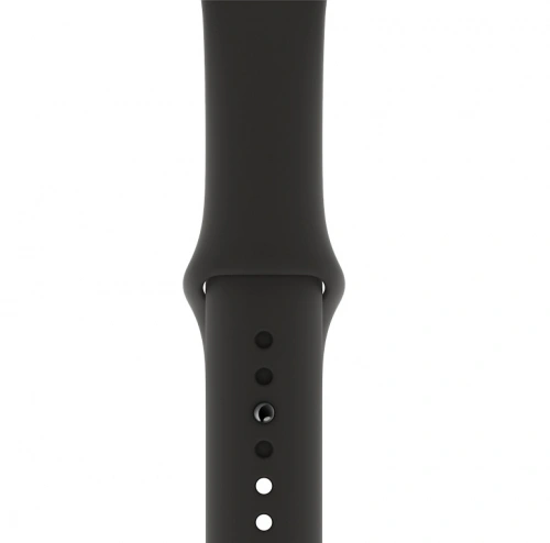 Ремешок силиконовый для Apple Watch 44/45/46/49мм, Чёрный. Фото 2