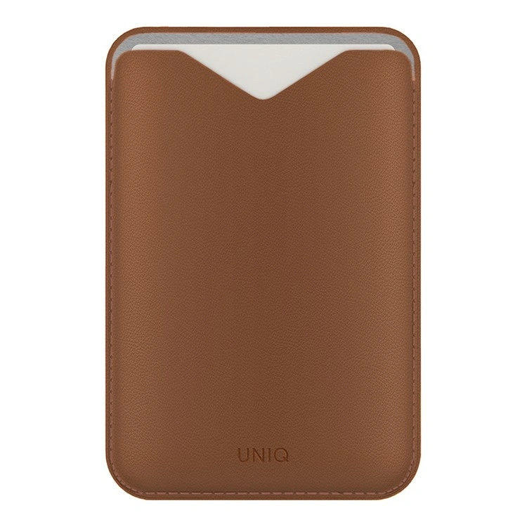 Магнитный бумажник Uniq для iPhone Lyden Evo Magnetic Card Holder, Коричневый (LYDENEVO-CARAMEL). Фото 1