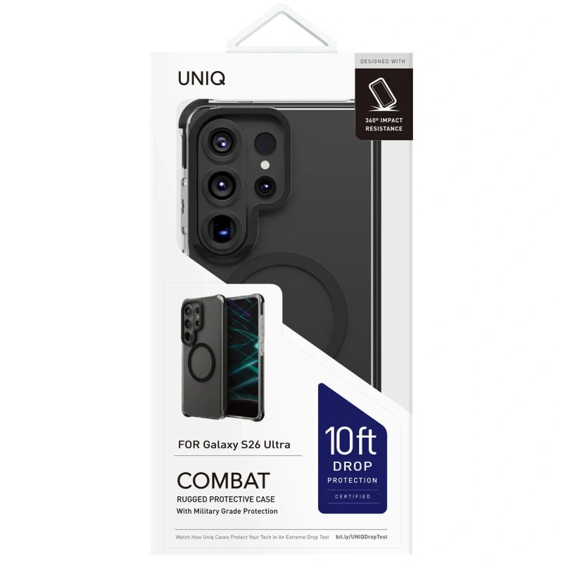 Накладка Uniq Combat Triple-Layer Defense (MagSafe) для Samsung Galaxy S26 Ultra, Black (GS26UHYB-COMMCBLK). Фото 3