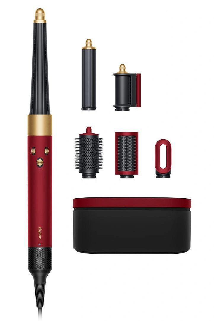 Стайлер для волос Dyson AirWrap ID Complete Long HS08, Red Velvet/Gold, подарочный кейс для хранения. Фото 1