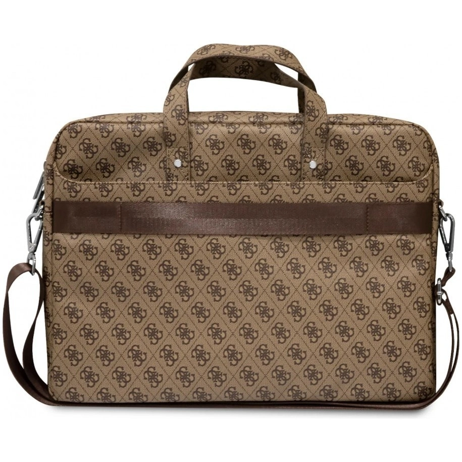 Сумка для ноутбука Guess 4G Bag with Triangle metal logo для ноутбуков 15"/16", Коричневая (GUCB15P4TW). Фото 2