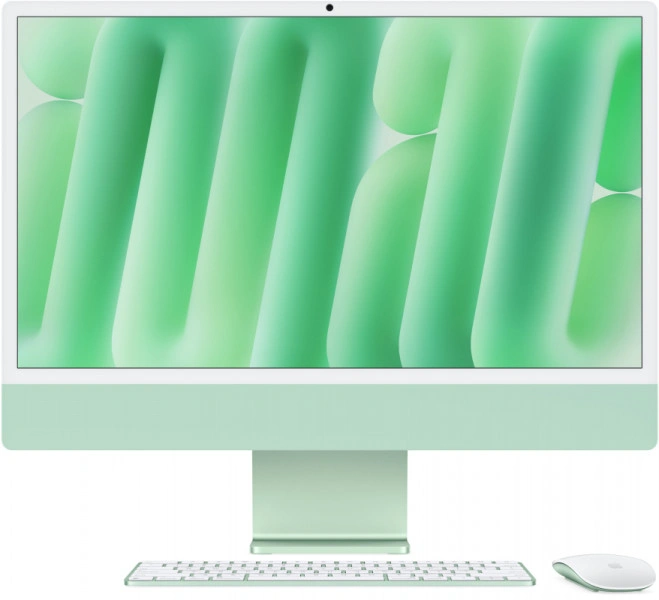 Apple iMac 24" Retina 4,5K, (MWUY3) (M4, 10C CPU, 10C GPU, 16 ГБ, 256 ГБ SSD, 2024), Green. Фото 1