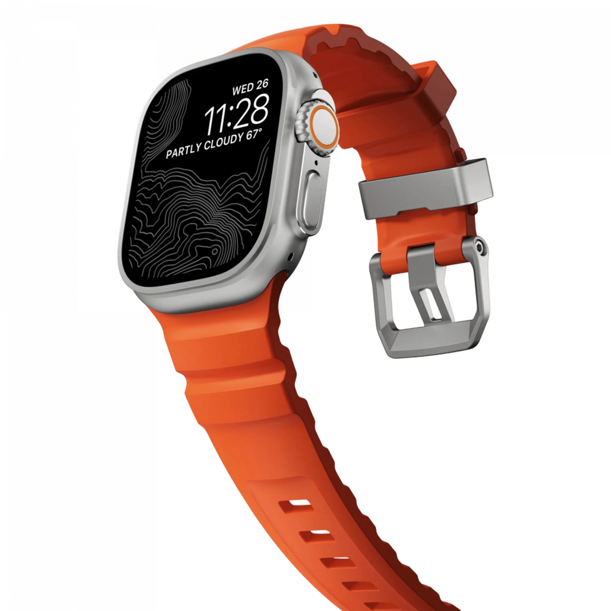 Ремешок Nomad Rocky Point Band для Apple Watch 42/44/45/49мм, Natural/Magma (NM014872858). Фото 4