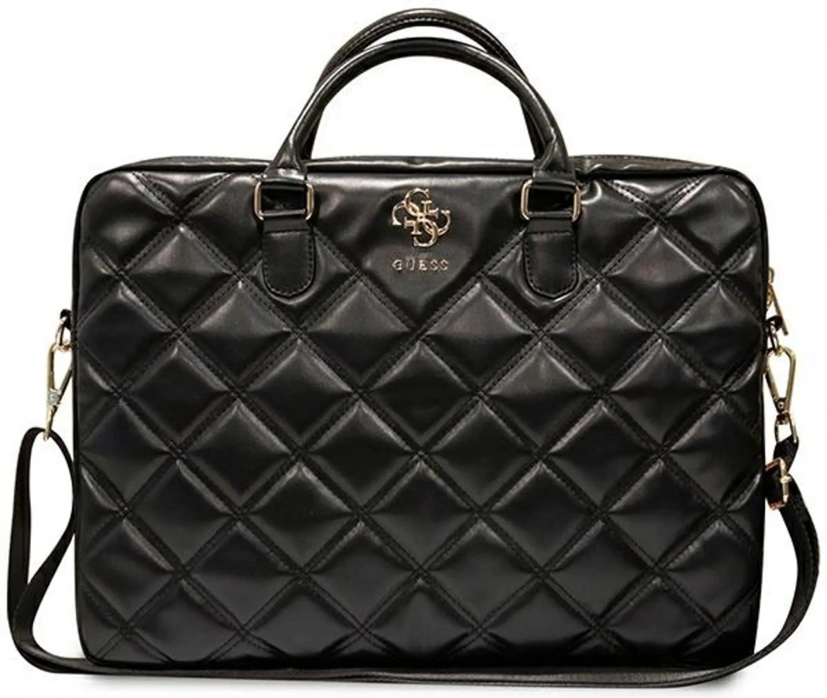 Сумка для ноутбука Guess Quilted 13"/15"/16", Чёрная (GUCB15ZPSQSSGK). Фото 1