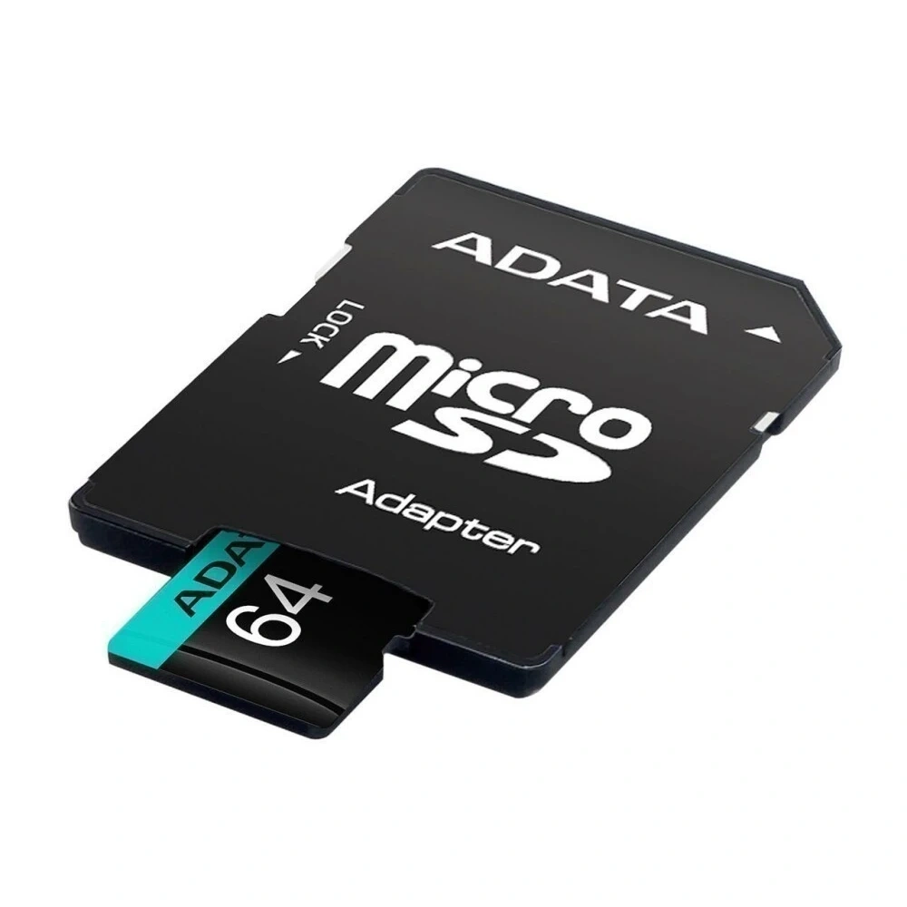 Карта памяти AData Premier Pro 64 ГБ MicroSD + SD адаптер (AUSDX64GUI3V30SA2-RA1). Фото 4