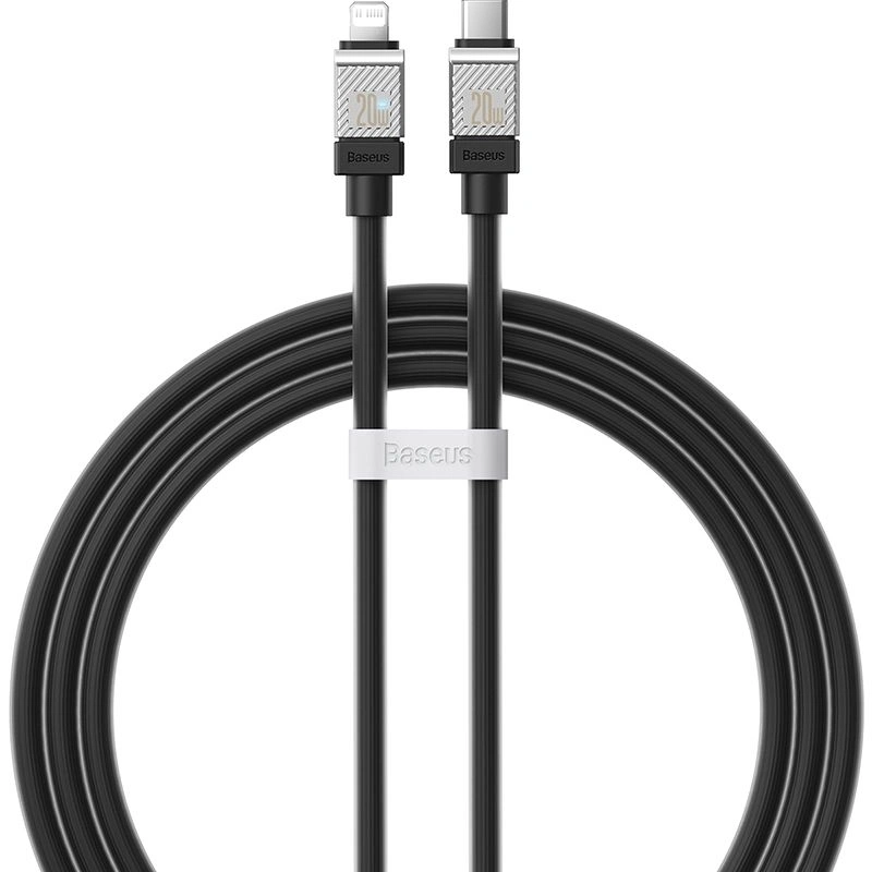 Кабель Baseus CoolPlay Series Fast Charging Cable Type-C - iP 20W 1m, Black (CAKW000001). Фото 1