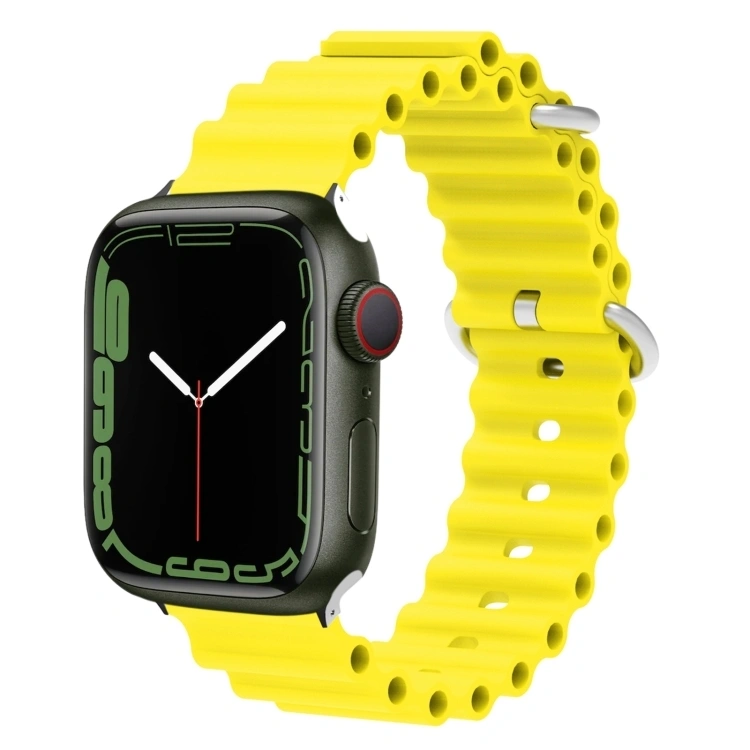 Ремешок Ocean Silicone для Apple Watch 44/45/46/49мм, Жёлтый. Фото 1