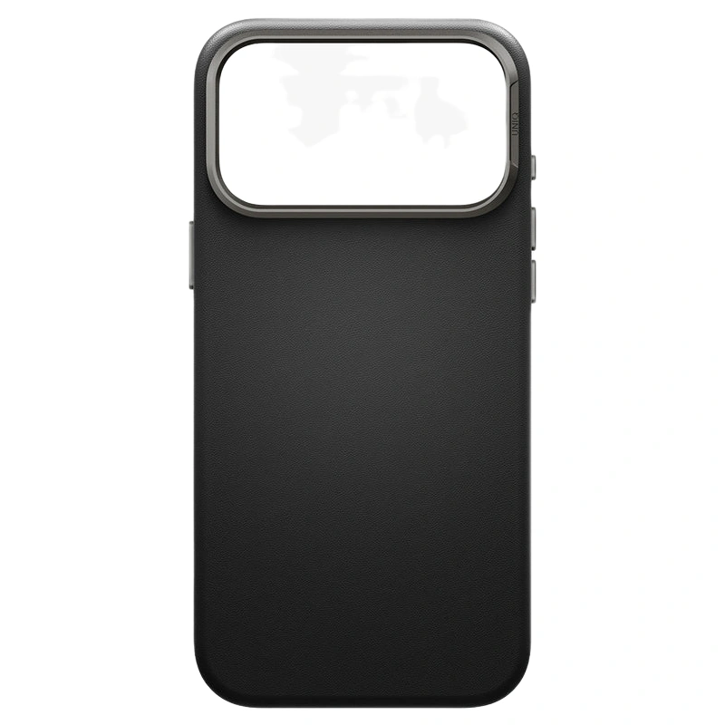 Накладка Uniq для iPhone 18 Pro Max / iPhone 17 Pro Max Lyden DS Vegan Leather Case (MagSafe), Dallas Black (IP6.9P(2026)-LYDMDBLK). Фото 4