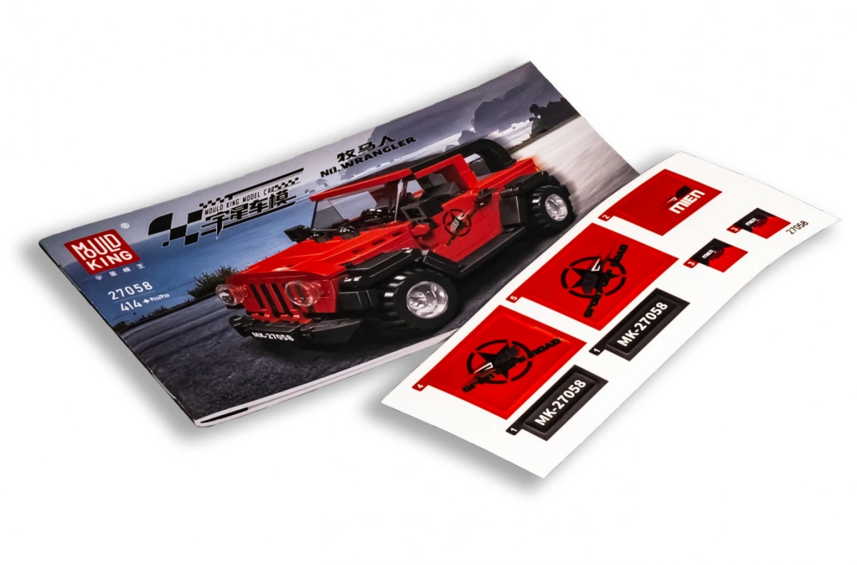 Конструктор Mould King Models 27058. Внедорожник Wrangler, 465 деталей. Фото 4