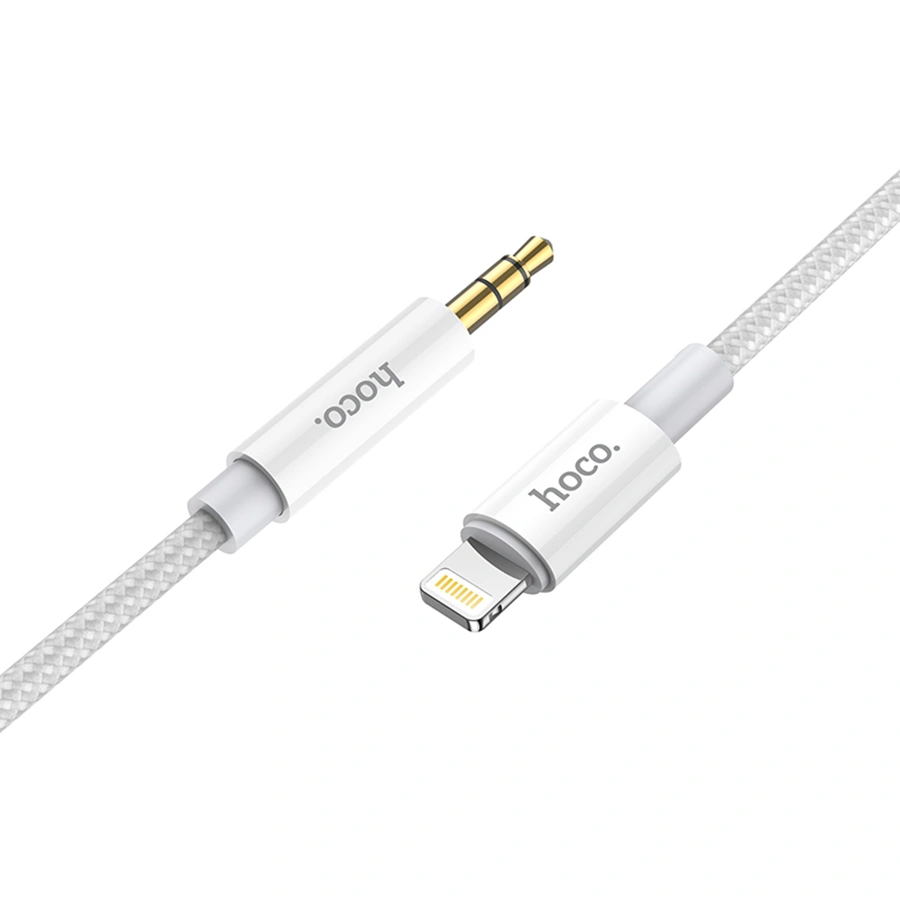 Кабель AUX Hoco Audio cable 3.5мм to Type-C UPA19 1м, Серебристый. Фото 4