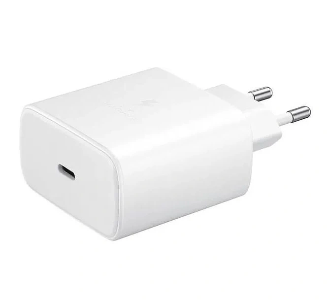 Сетевое зарядное устройство Samsung USB-C EP-TA845NWEGEU 45W, Белое. Фото 1