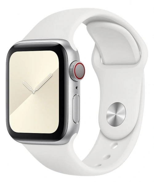 Ремешок силиконовый для Apple Watch 44/45/46/49мм, Белый. Фото 1