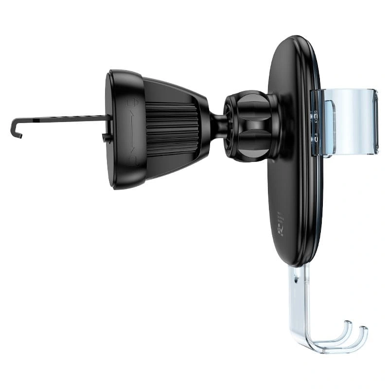 Держатель Hoco H7 Small Gravity Car Holder (Air Outlet), Тёмно-серый. Фото 5