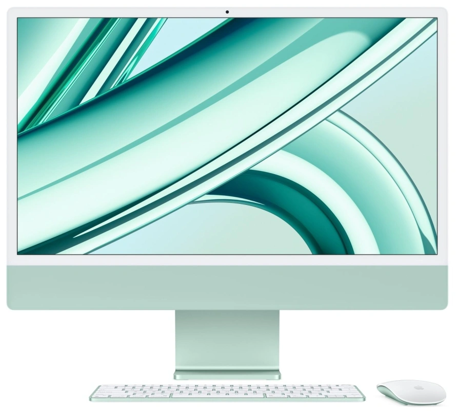Apple iMac 24" Retina 4,5K, (MQRN3) (M3, 8C CPU, 10C GPU, 8 ГБ, 256 ГБ SSD, 2023), Green. Фото 1