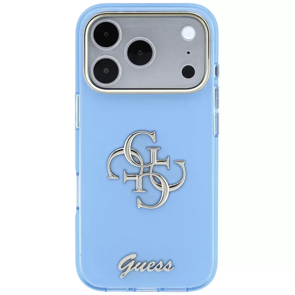 Накладка Guess для iPhone 18 Pro / 17 Pro IML 4G Big and Script metal logo & Cam Hard, Light Blue (GUHCP18L5HC4MLSL). Фото 2