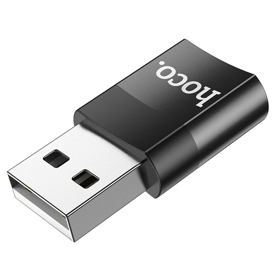 Переходник Hoco UA17 USB to Type-C USB2.0, Чёрный. Фото 4