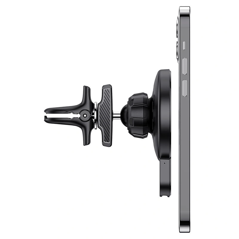 Держатель с беспроводной зарядкой Hoco CA85 Ultra-fast, Black. Фото 3