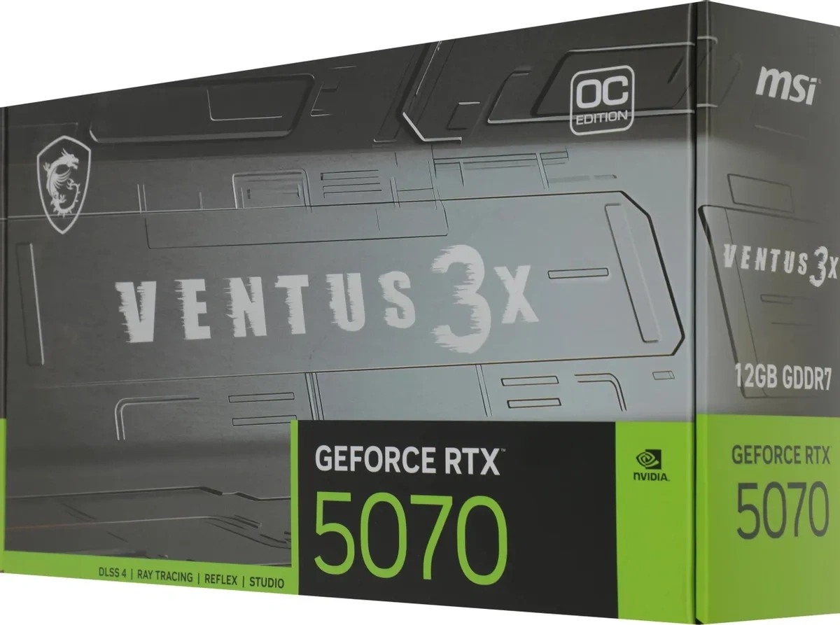 Видеокарта MSI GeForce RTX 5070 VENTUS 3X OC 12GB GDDR7 192 bit PCIe 5.0. Фото 6