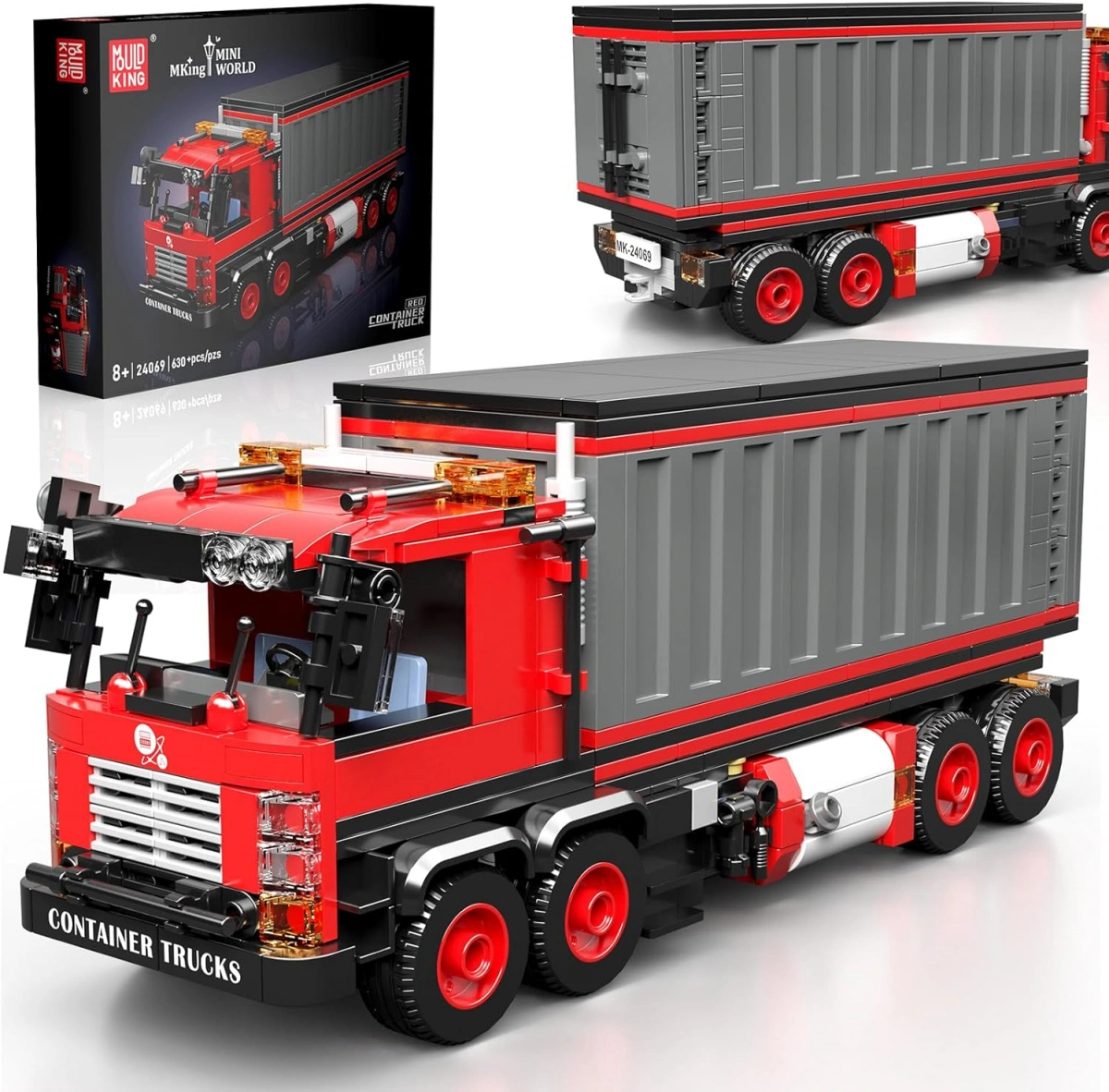 Конструктор Mould King Models 24069. Контейнерный грузовик, 630 деталей. Фото 1