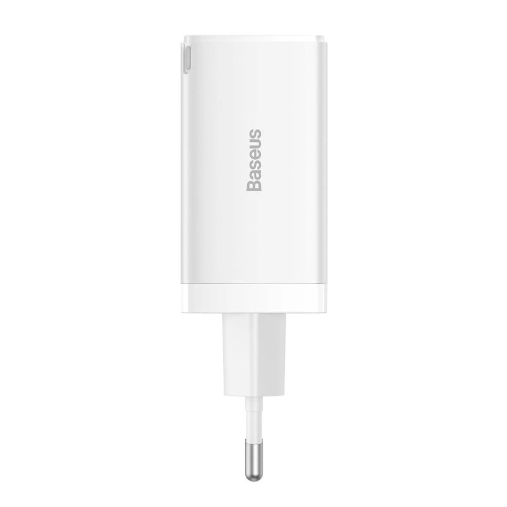 Сетевое зарядное устройство Baseus GaN5 Pro Fast Charger 2C+U 65W, White (CCGP120202). Фото 3