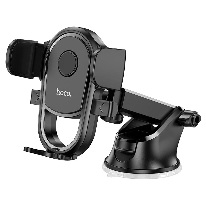Держатель Hoco H5 Integrity one-key car holder (center console), Чёрный. Фото 1
