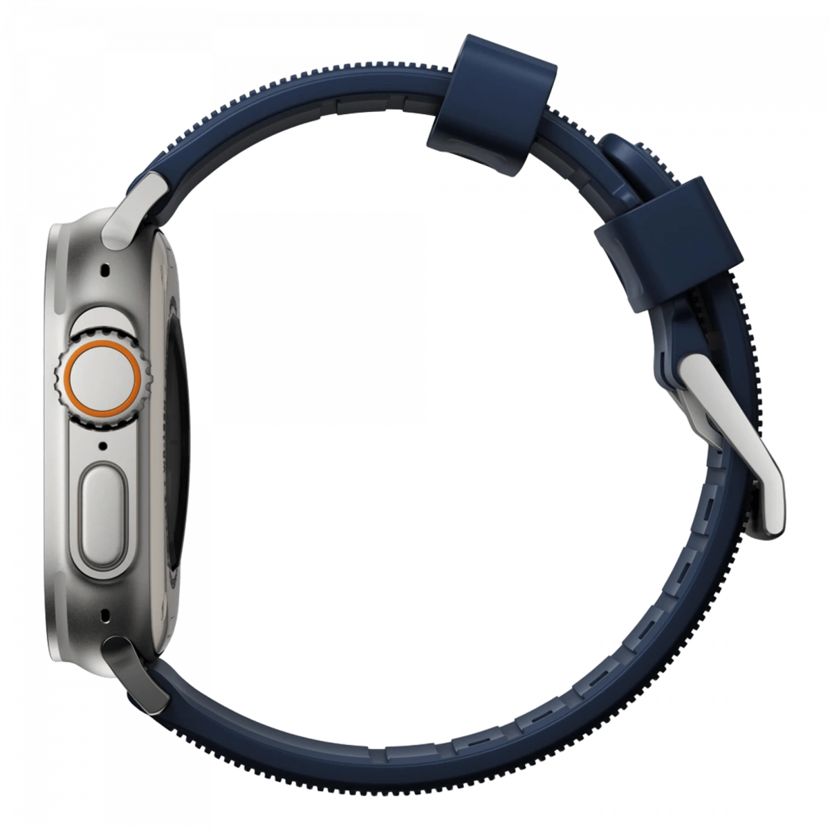Ремешок Nomad Rugged Band для Apple Watch 42/44/45/49мм, Silver/Atlantic Blue (NM01296485). Фото 3