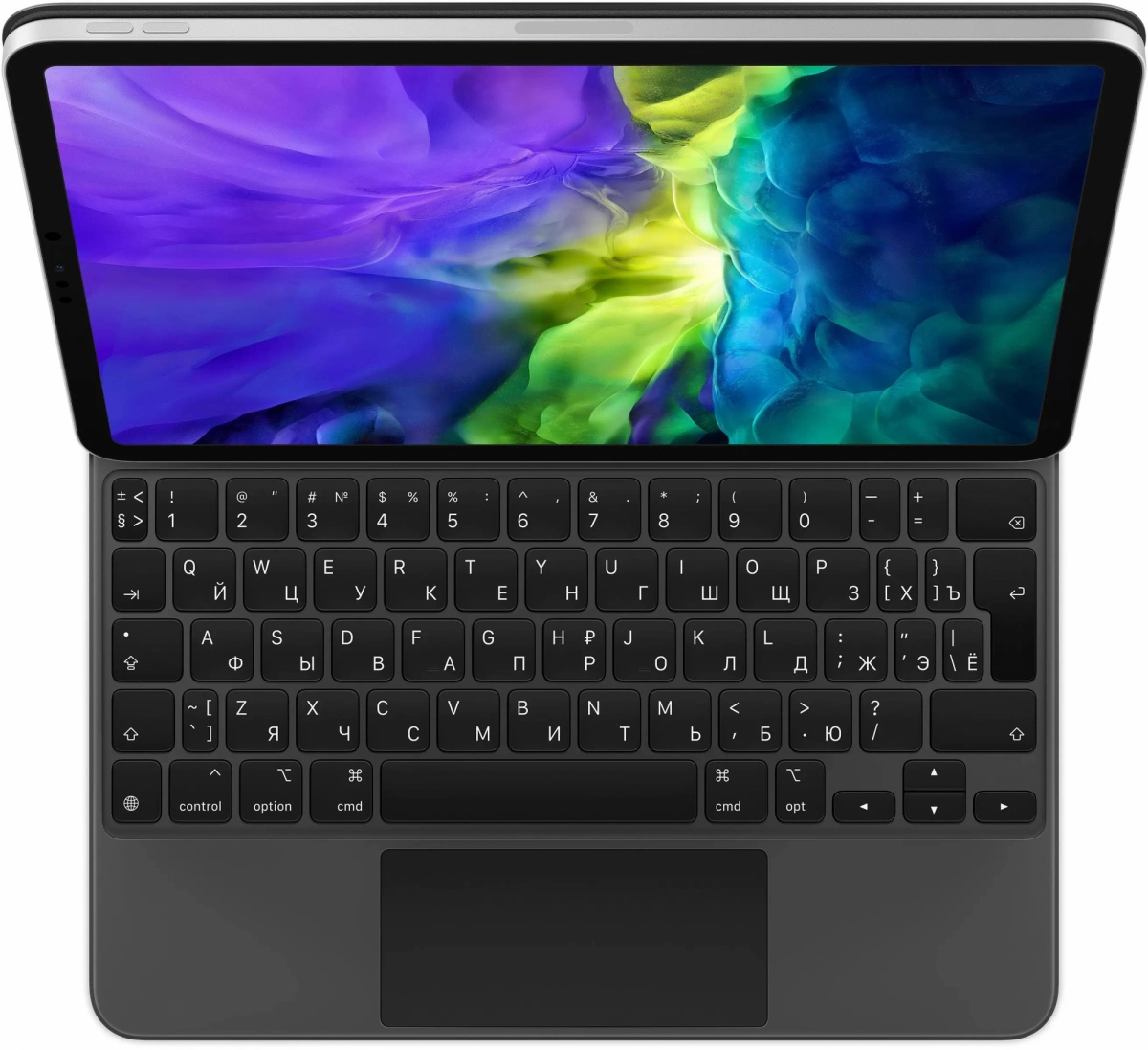 Чехол-клавиатура Apple Magic Keyboard для iPad Air (4, 5 поколения), Чёрная (MXQT2). Фото 1