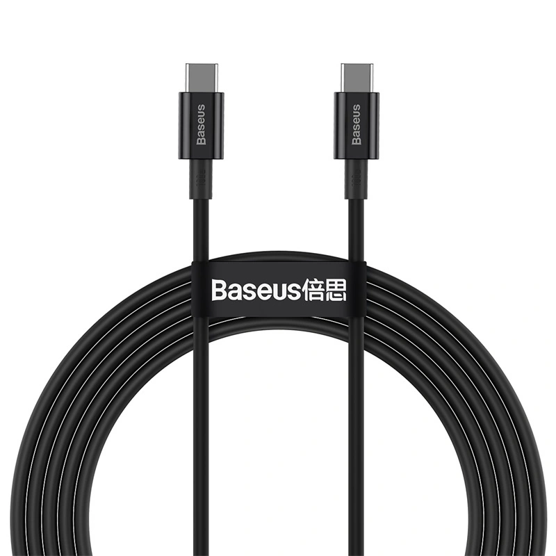 Кабель Baseus Superior Series Fast Charging Data Cable Type-C to Type-C 100W 2м, Black (CATYS-C01). Фото 1