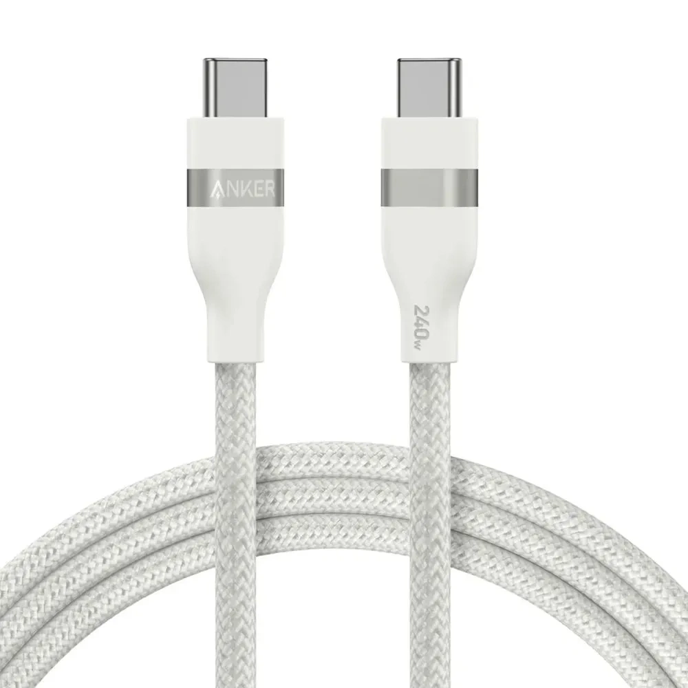 Кабель Anker USB-A to USB-C (3ft Braided) 0.9м, Белый (A82E2621). Фото 1