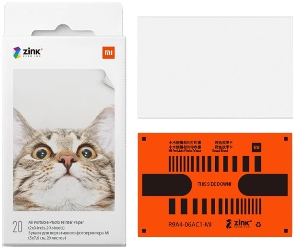 Фотобумага для принтера Xiaomi Mi Portable Photo Printer Paper (2x3-inch, 20-sheets) (TEJ4019GL). Фото 1