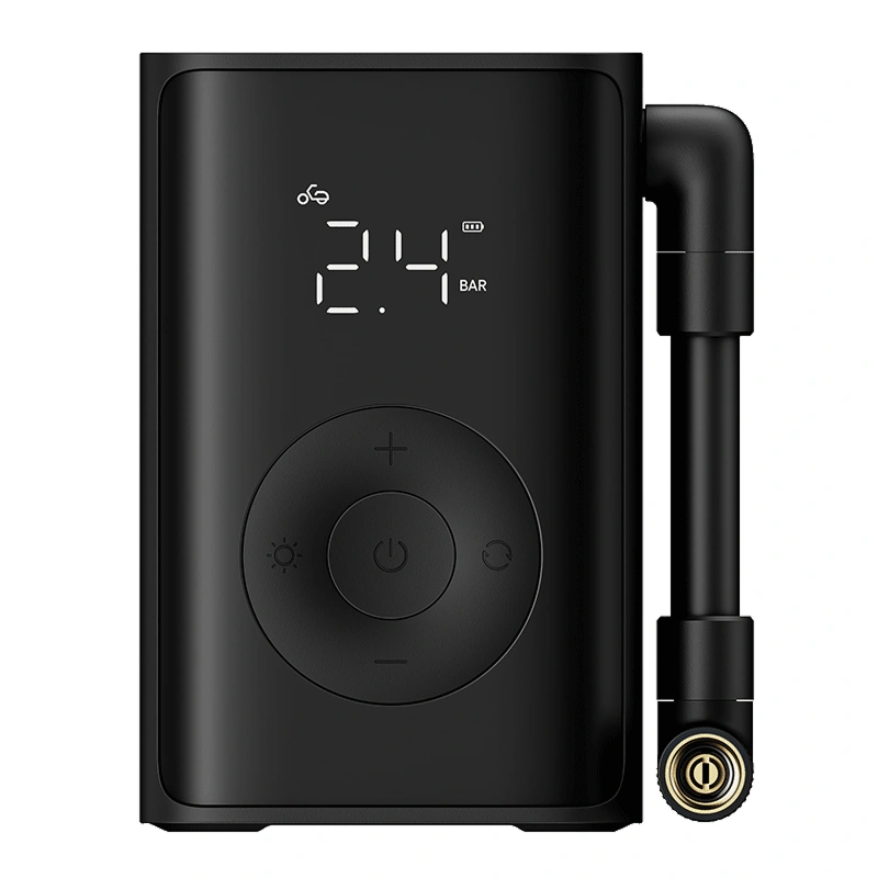 Насос портативный Mijia Portable Inflator Automatic Stop Lighting, Чёрный (MJBXCQBQW). Фото 1