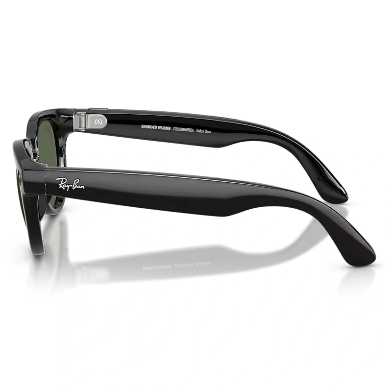 Умные очки Ray Ban Headliner (Gen 2) RW4013 Глянцевый чёрный/Зелёный фотохром M 150-50 (601/7150). Фото 3