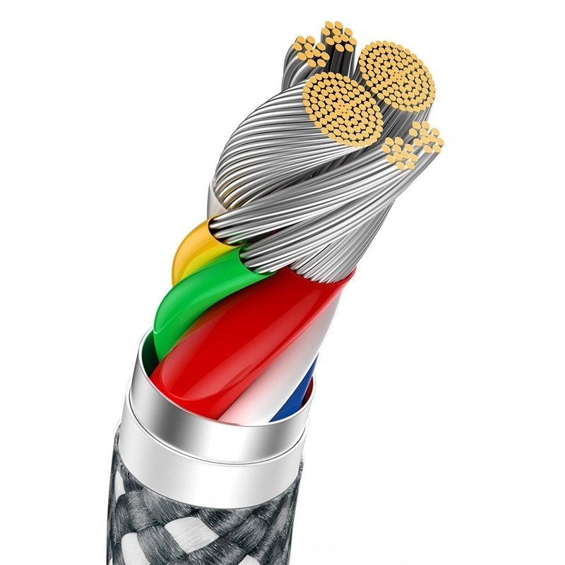 Кабель Baseus Dynamic Series Fast Charging Data Cable Type-C to Type-C 100W 1m, Серый (CALD000216). Фото 6