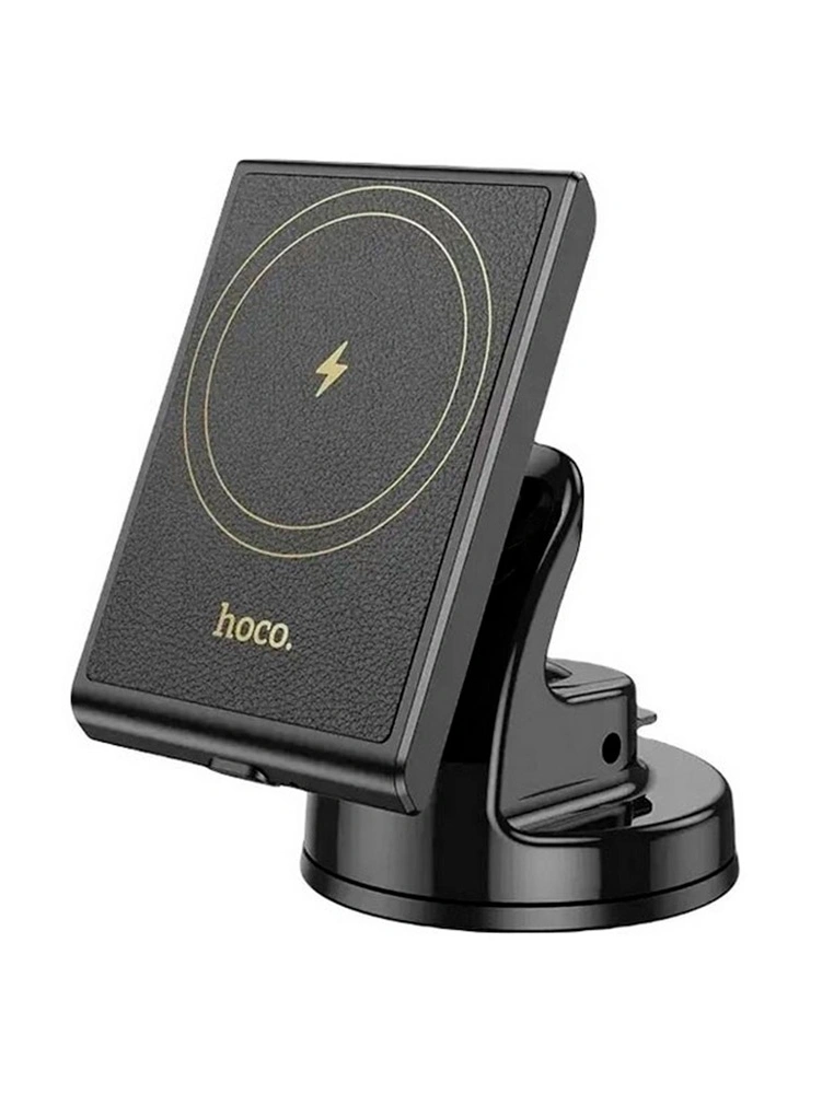 Держатель с беспроводной зарядкой Hoco HW20, Чёрный. Фото 1