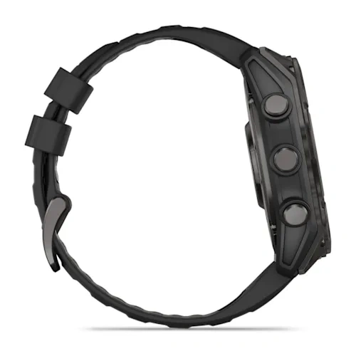 Умные часы Garmin Fenix 8 51mm, Sapphire, Carbon Gray DLC Titanium with Black/Pebble Gray Silicone Band. Фото 7