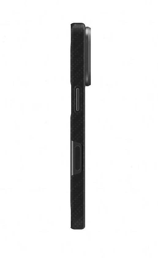 Накладка Uniq KEVA EDGE Full Kevlar MagSafe для iPhone 18 Pro / 17 Pro, Carbon Black (IP6.3P(2025)-KEVAEDMCBLK). Фото 4