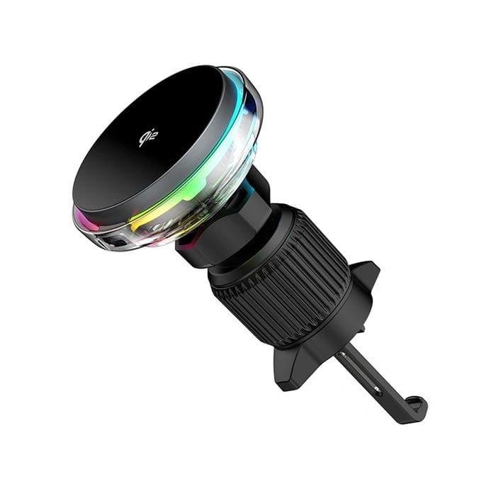 Держатель Wiwu CH-324 Magnetic Qi2 Wireless Car Mount 15W, Чёрный. Фото 2