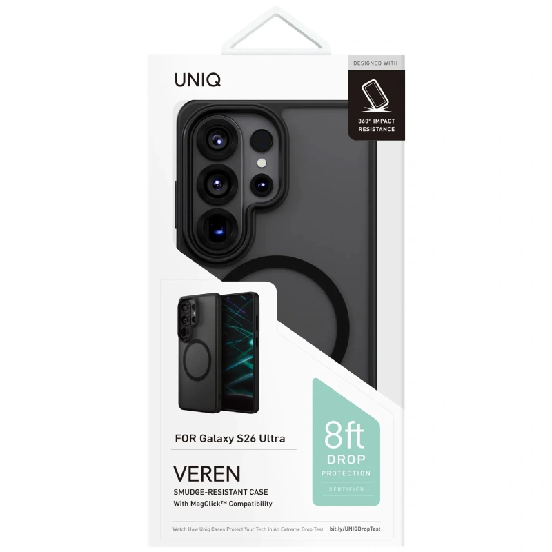 Накладка Uniq Veren Frosted Shield (MagSafe) для Samsung Galaxy S26 Ultra, Smoky Frost (GS26UHYB-VERSMFRST). Фото 3