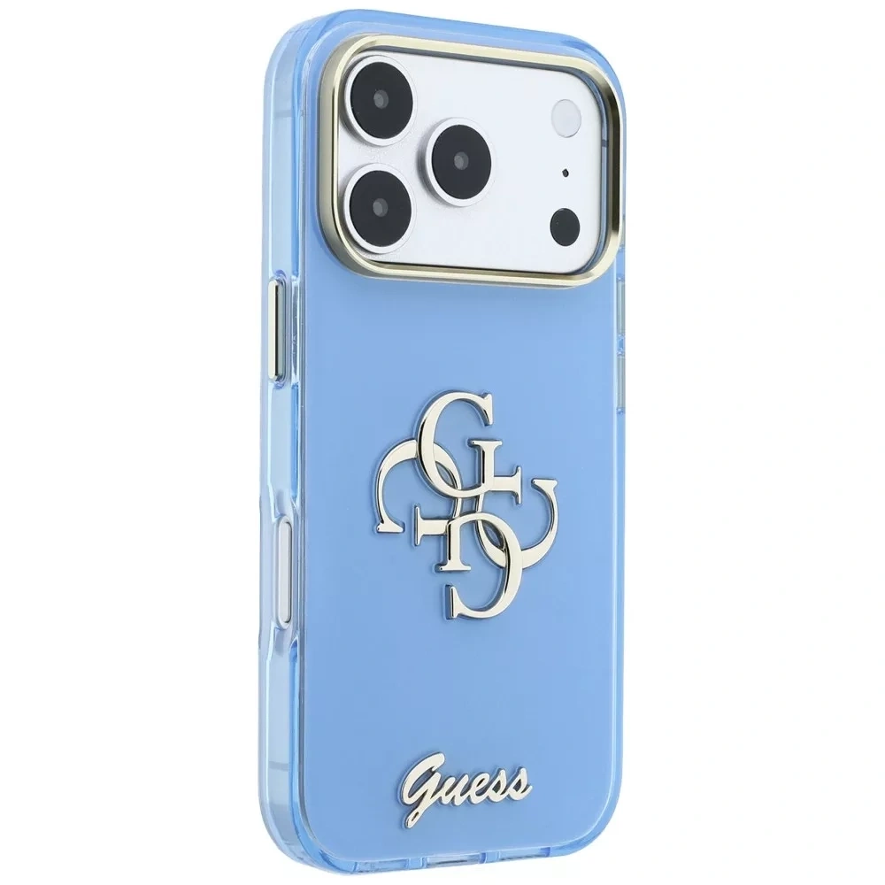 Накладка Guess для iPhone 18 Pro / 17 Pro IML 4G Big and Script metal logo & Cam Hard, Light Blue (GUHCP18L5HC4MLSL). Фото 3