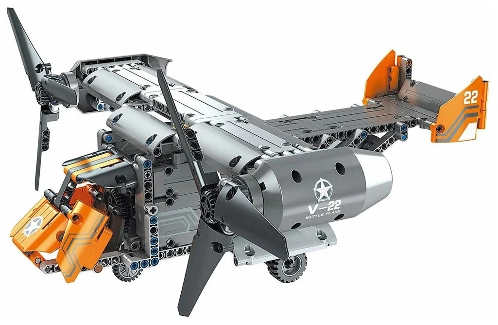 Конструктор Mould King Power Brick 15043. Транспортный самолет, 588 деталей, пульт ДУ. Фото 2