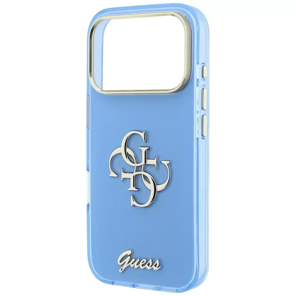 Накладка Guess для iPhone 18 Pro / 17 Pro IML 4G Big and Script metal logo & Cam Hard, Light Blue (GUHCP18L5HC4MLSL). Фото 4