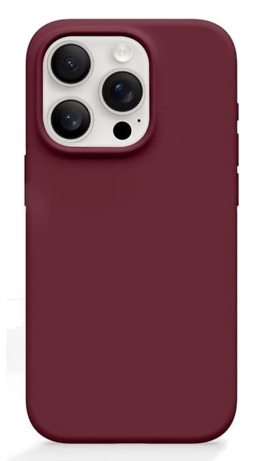 Накладка Silicone Case для iPhone 16 Pro, Бордовая. Фото 1