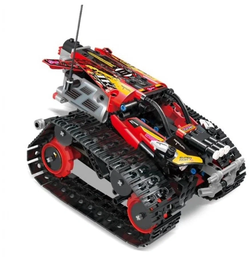 Конструктор Mould King Technique 13036. Трюковый вездеход красный, 391 деталь, пульт ДУ, двигатель. Фото 4