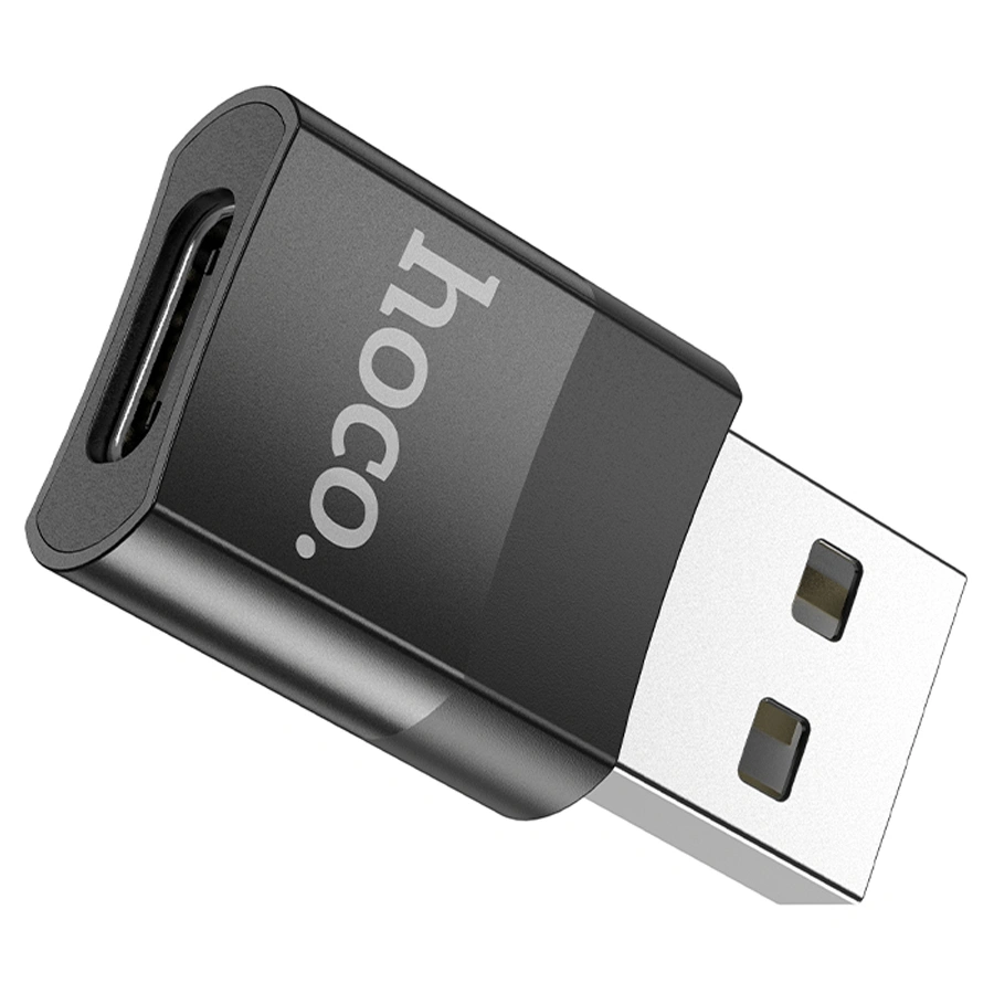 Переходник Hoco UA17 USB to Type-C USB2.0, Чёрный. Фото 6