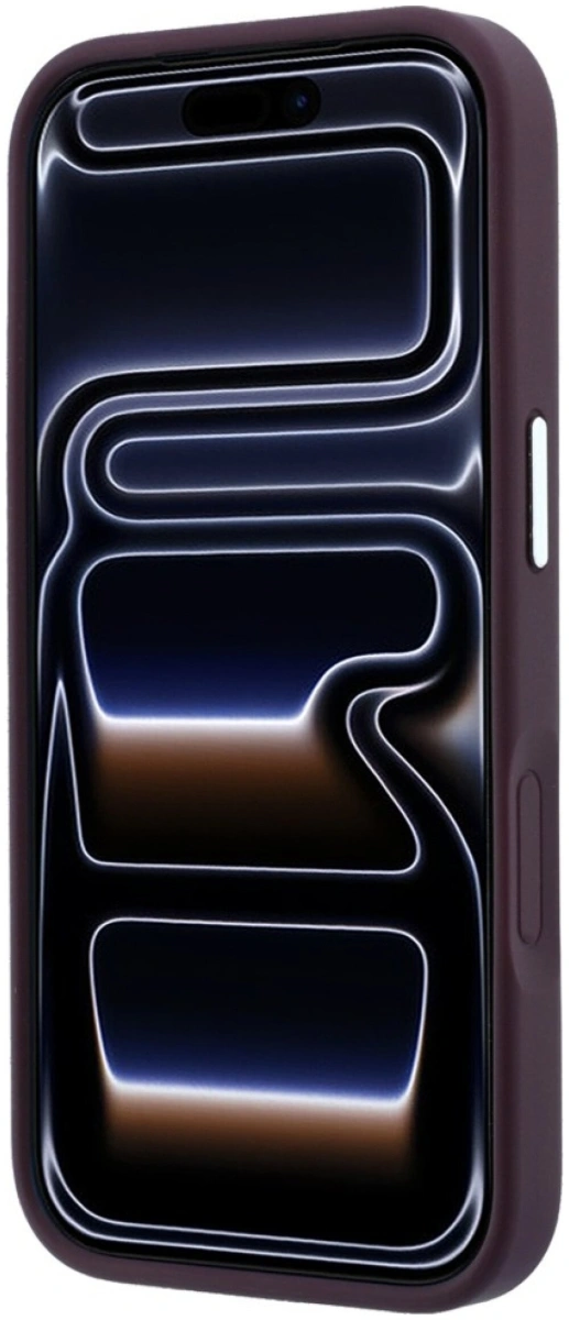Накладка Lagerfeld для iPhone 18 Pro Max/17 Pro Max PU Embossed Ring RSG Metal cam Hard (MagSafe), Burguny (KLHMP18XPSKRSGER). Фото 5